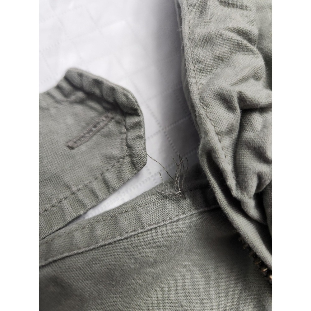 Vintage Banana Republic Jacket Mens Large Green Hooded Canvas Military Field - Picture 4 of 13